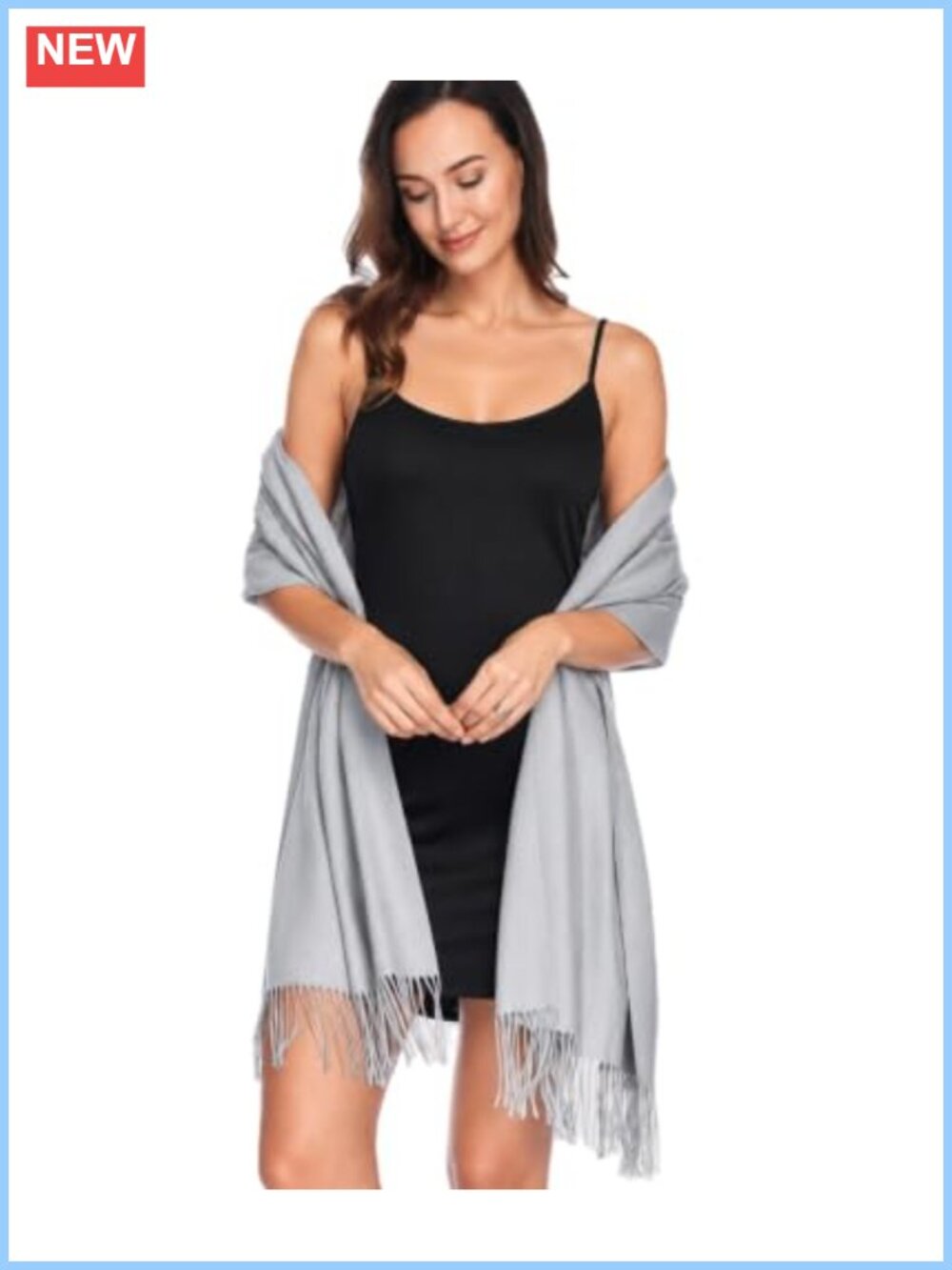 Viscose Polyester Blend Pashmina Shawl Wrap Evening Dress Wedding Scarf
